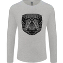 A Mandala Turtle Head Tribal Tortoise Mens Long Sleeve T-Shirt Sports Grey