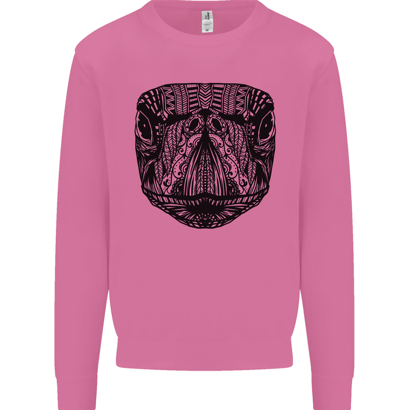 A Mandala Turtle Head Tribal Tortoise Mens Sweatshirt Jumper Azalea
