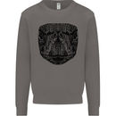 A Mandala Turtle Head Tribal Tortoise Mens Sweatshirt Jumper Charcoal