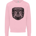 A Mandala Turtle Head Tribal Tortoise Mens Sweatshirt Jumper Light Pink