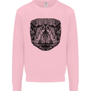 A Mandala Turtle Head Tribal Tortoise Mens Sweatshirt Jumper Light Pink