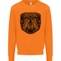 A Mandala Turtle Head Tribal Tortoise Mens Sweatshirt Jumper Orange