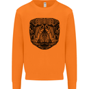 A Mandala Turtle Head Tribal Tortoise Mens Sweatshirt Jumper Orange