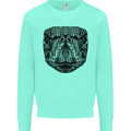 A Mandala Turtle Head Tribal Tortoise Mens Sweatshirt Jumper Peppermint