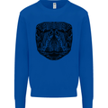 A Mandala Turtle Head Tribal Tortoise Mens Sweatshirt Jumper Royal Blue