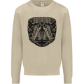 A Mandala Turtle Head Tribal Tortoise Mens Sweatshirt Jumper Sand