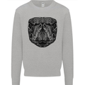 A Mandala Turtle Head Tribal Tortoise Mens Sweatshirt Jumper Sports Grey