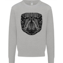A Mandala Turtle Head Tribal Tortoise Mens Sweatshirt Jumper Sports Grey
