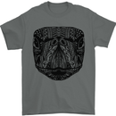 A Mandala Turtle Head Tribal Tortoise Mens T-Shirt 100% Cotton Charcoal