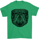 A Mandala Turtle Head Tribal Tortoise Mens T-Shirt 100% Cotton Irish Green