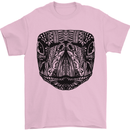 A Mandala Turtle Head Tribal Tortoise Mens T-Shirt 100% Cotton Light Pink