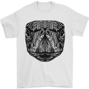 A Mandala Turtle Head Tribal Tortoise Mens T-Shirt 100% Cotton White