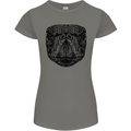 A Mandala Turtle Head Tribal Tortoise Womens Petite Cut T-Shirt Charcoal