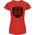 A Mandala Turtle Head Tribal Tortoise Womens Petite Cut T-Shirt Red
