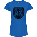 A Mandala Turtle Head Tribal Tortoise Womens Petite Cut T-Shirt Royal Blue