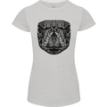 A Mandala Turtle Head Tribal Tortoise Womens Petite Cut T-Shirt Sports Grey