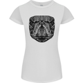 A Mandala Turtle Head Tribal Tortoise Womens Petite Cut T-Shirt White