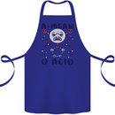 A Mean O Acid Funny Angry Biology Cotton Apron 100% Organic Royal Blue