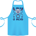 A Mean O Acid Funny Angry Biology Cotton Apron 100% Organic Turquoise