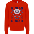 A Mean O Acid Funny Angry Biology Kids Sweatshirt Jumper Bright Red