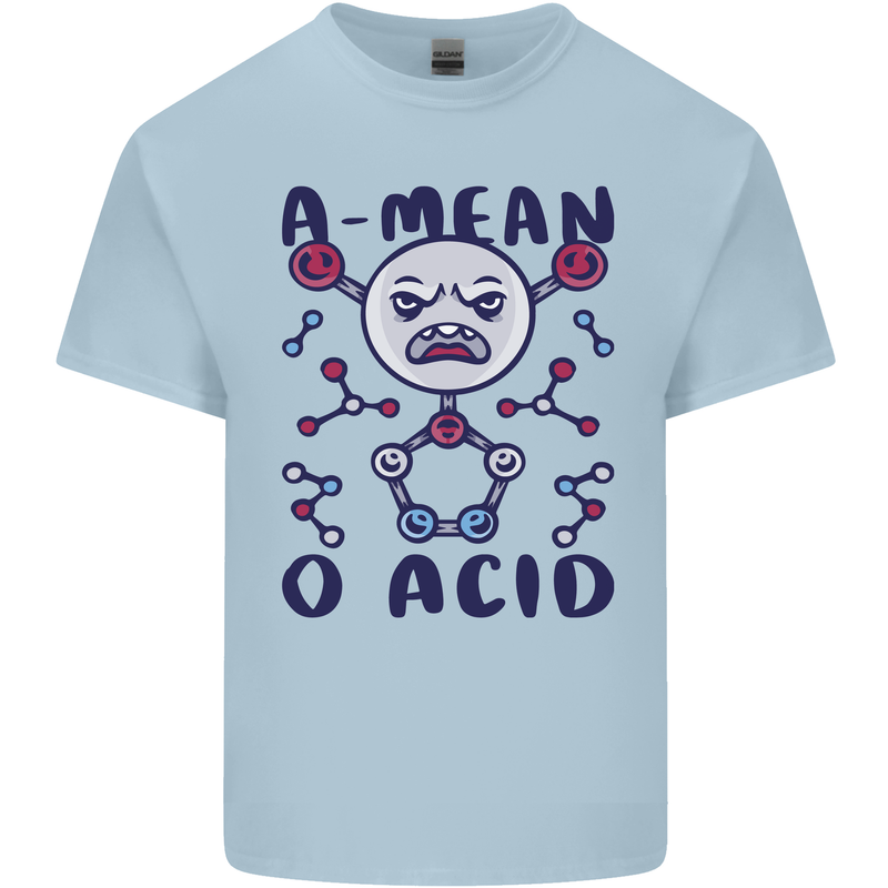 A Mean O Acid Funny Angry Biology Kids T-Shirt Childrens Light Blue