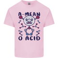 A Mean O Acid Funny Angry Biology Kids T-Shirt Childrens Light Pink