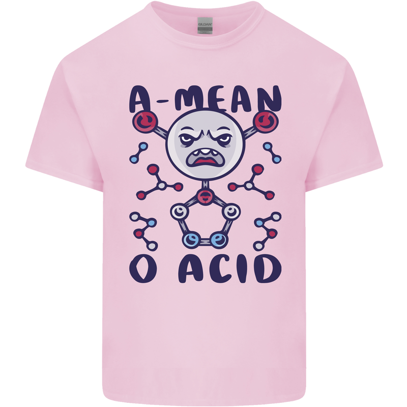 A Mean O Acid Funny Angry Biology Kids T-Shirt Childrens Light Pink
