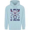 A Mean O Acid Funny Angry Biology Mens 80% Cotton Hoodie Light Blue