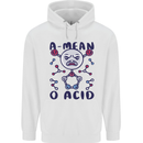 A Mean O Acid Funny Angry Biology Mens 80% Cotton Hoodie White