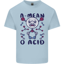 A Mean O Acid Funny Angry Biology Mens Cotton T-Shirt Tee Top Light Blue