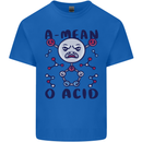A Mean O Acid Funny Angry Biology Mens Cotton T-Shirt Tee Top Royal Blue