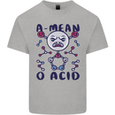 A Mean O Acid Funny Angry Biology Mens Cotton T-Shirt Tee Top Sports Grey