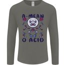 A Mean O Acid Funny Angry Biology Mens Long Sleeve T-Shirt Charcoal