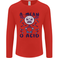 A Mean O Acid Funny Angry Biology Mens Long Sleeve T-Shirt Red