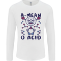 A Mean O Acid Funny Angry Biology Mens Long Sleeve T-Shirt White