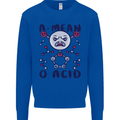 A Mean O Acid Funny Angry Biology Mens Sweatshirt Jumper Royal Blue