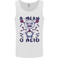 A Mean O Acid Funny Angry Biology Mens Vest Tank Top White
