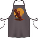 A Melting Chocolate Bunny Easter Cotton Apron 100% Organic Dark Grey