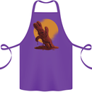 A Melting Chocolate Bunny Easter Cotton Apron 100% Organic Purple