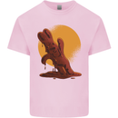 A Melting Chocolate Bunny Easter Kids T-Shirt Childrens Light Pink