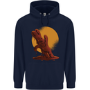 A Melting Chocolate Bunny Easter Mens 80% Cotton Hoodie Navy Blue