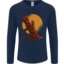 A Melting Chocolate Bunny Easter Mens Long Sleeve T-Shirt Navy Blue