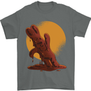 A Melting Chocolate Bunny Easter Mens T-Shirt 100% Cotton Charcoal