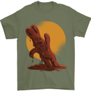 A Melting Chocolate Bunny Easter Mens T-Shirt 100% Cotton Military Green