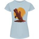 A Melting Chocolate Bunny Easter Womens Petite Cut T-Shirt Light Blue