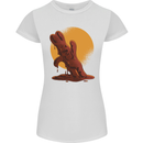 A Melting Chocolate Bunny Easter Womens Petite Cut T-Shirt White
