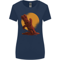 A Melting Chocolate Bunny Easter Womens Wider Cut T-Shirt Navy Blue