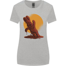 A Melting Chocolate Bunny Easter Womens Wider Cut T-Shirt Sports Grey