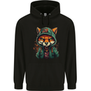 A Mischievous Fox Childrens Kids Hoodie Black