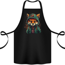 A Mischievous Fox Cotton Apron 100% Organic Black